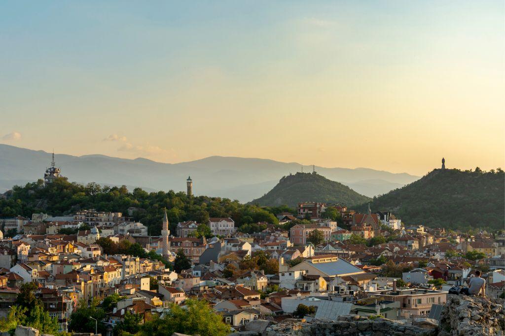 панорамна гледка Пловдив тепета